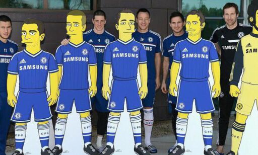 D'oh! Nå får du se Homer samarbeide med Chelsea-spillerne