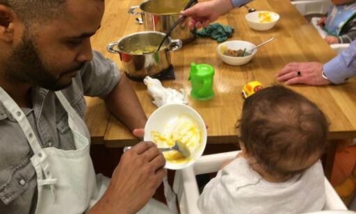 Hot barnematkurs for babyer og pappaer på Geitmyra kultursenter