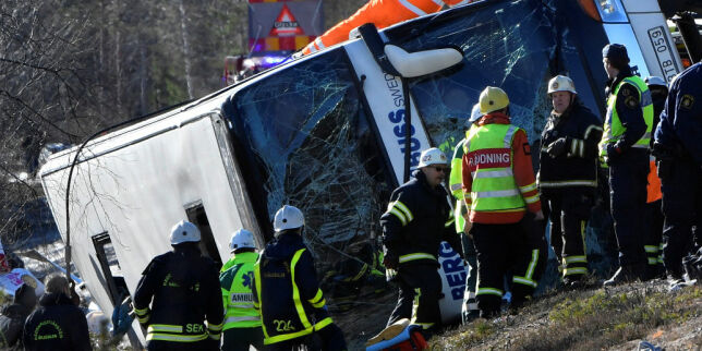 Gårsdagens redningsmannskaper simulerte stor bussulykke - i Norge