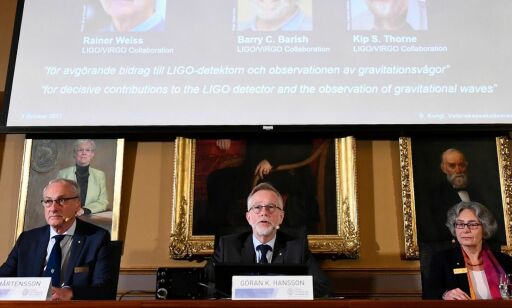 Nobelprisen i fysikk er tildelt tre forskere for deres innsats om gravitasjonsbølger