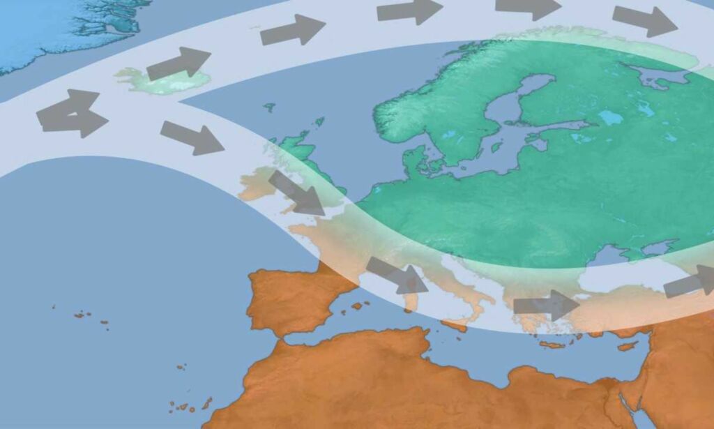 Meteorolog spår vinterværet. Dette fenomenet blir avgjørende