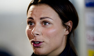 Trondheim 20170926.
Nora Mørk på pressetreff med håndballjentene på Lerkendal dagen før kvalifiseringskampen mot Ukraina i Stjørdalshallen på Stjørdal.
Foto: Ole Martin Wold / NTB scanpix