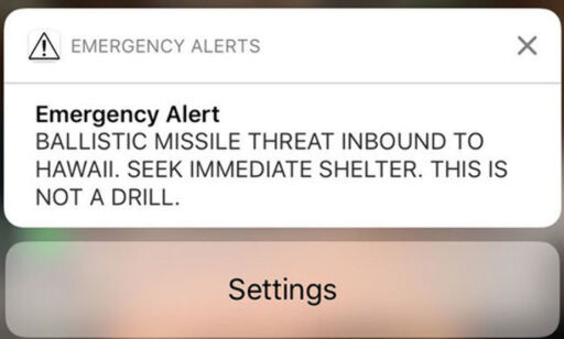 Denne meldingen skapte full panikk på Hawaii