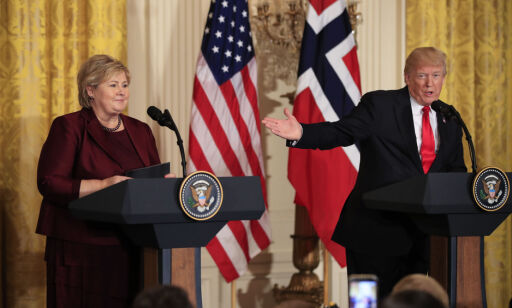 Solberg usikker på om Trump mener alvor: - Er det en trussel og et spill?
