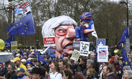 Brexit-motstandere demonstrerte i London
